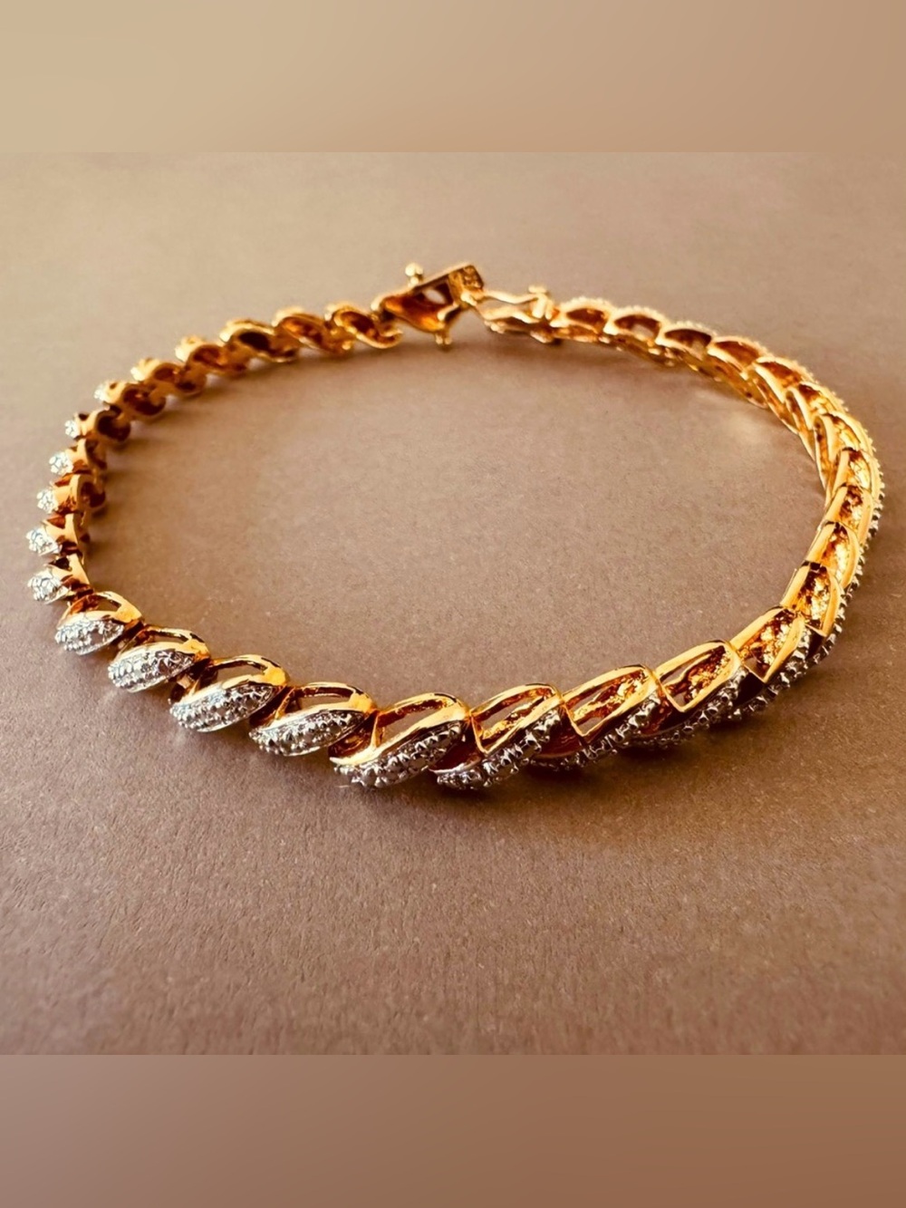 18KT Gold Over Sterling Silver Bracelet
